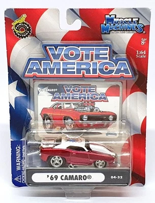Muscle Machines 1/64 Scale 71161 04-32 - 1969 Chevrolet Camaro - Red/White - Image 1 of 4