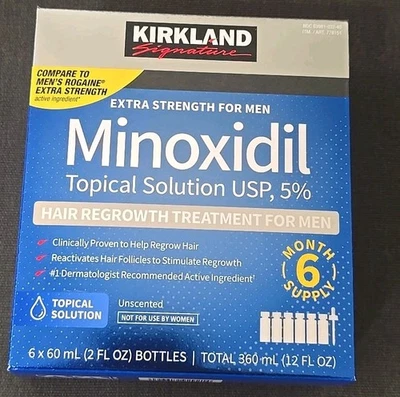 KS Minoxidil 5% Men Hair Regrowth Solution 6 Month Bottles (EXP 2027/APR) - Image 1 of 4