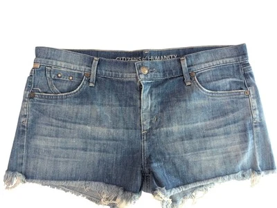 Citizens Of Humanity Shorts Distressed Denim Cut Off Frayed Hem Boho Size 30 - Image 1 of 4