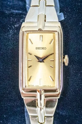 Seiko Ladies Essentials SWR048 Gold-Tone 15mm Women's Watch - Image 1 of 4