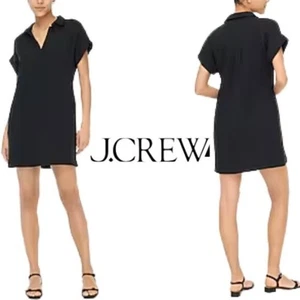 J.Crew Kurzarm Gaze Popover Minikleid - Gr. XS - Schwarz - Neu mit Etikett - Bild 1 von 7