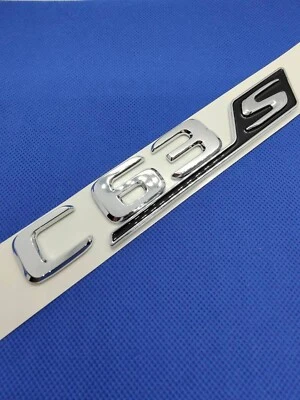 AMG Logo C63S Chrome lettre S noir chrome Mercedes badges emblème neuf