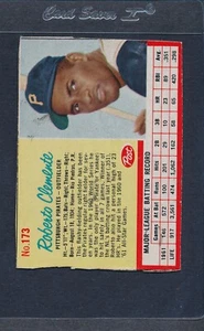 1962 Post Cereal #173 Roberto Clemente Pirates VG/EX *1417 - Picture 1 of 1