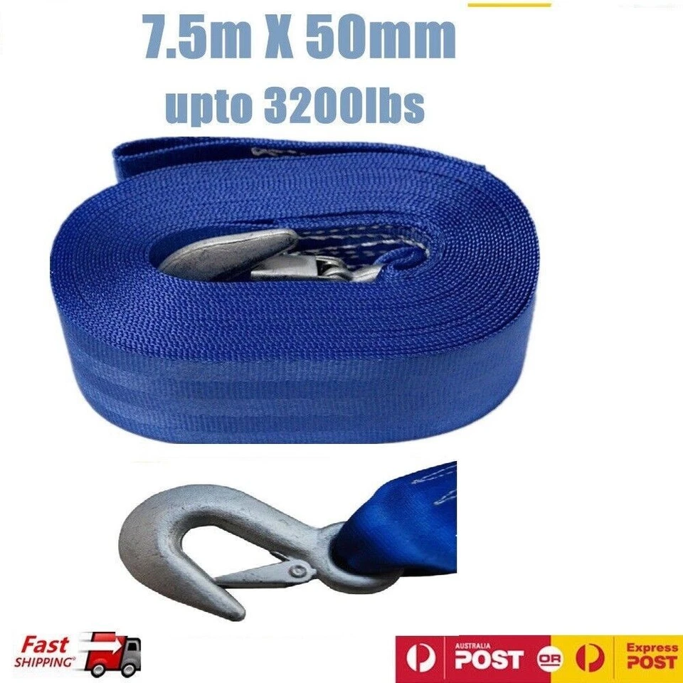 Boat Trailer Hand Winch Strap Replacement 7.5M X 50MM Up to 3200LBS Blue - image 1 of 1