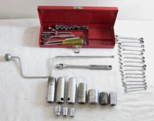 PROTO TOOLS 1/4" DRIVE TOOL SET BOX 4796 16pc + Sockets, wrenches & speed handle - Picture 1 of 17