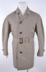 New Burberry Prorsum $2,695 Ss12 Linen Cotton Military Trench Coat Jacket 44 54 - Picture 1 of 12