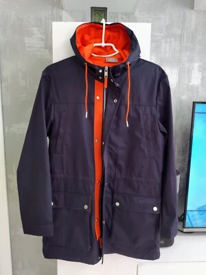 Chaqueta Abrigo Parka Chaqueta Cortavientos Dior Homme Azul Marino Naranja Nylon Algodón Foto 1 de 4