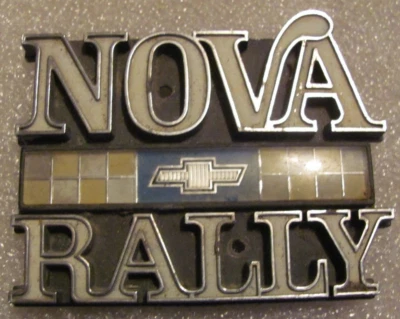 1975 1976 1977 1978 1979 CHEVROLET NOVA RALLY FENDER BADGE EMBLEM GENUINE OEM - Image 1 of 4