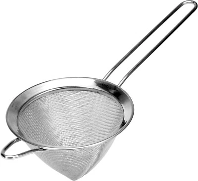 Spitzsieb Küchensieb Schaumkelle Sieb Profi Edelstahl Schaumlöffel 120 mm fein - Bild 1 von 4