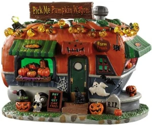 Lemax Spooky Town Pick Me Pumpkin Wagon Halloween Lighted Building Village NEW - Picture 1 of 7
