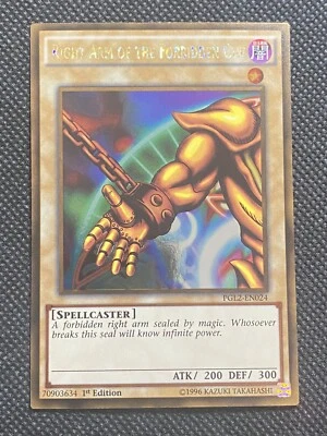 YuGiOh! - Right Arm Of The Forbidden One PGL2-EN024 Premium Gold 1st Edition NM - Image 1 of 2