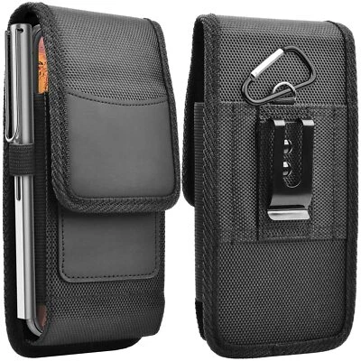 Phone Holster Belt Clip Holder Nylon Pouch Universal for iPhone Samsung in 6.5" - Image 1 of 4