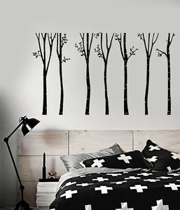 Vinyl Wall Decal Birch Trees Nature Forest Home Interior Stickers (2853ig) - Picture 1 of 3