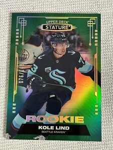 2021-22 Upper Deck STATURE KOLE LIND Rookie /149 Green RC Seattle Kraken #152