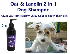Oat & Lanolin 2in1 Dog Cat Shampoo Sooth Sensitive Skin & Healthy Coat 1 Litre - Picture 1 of 1