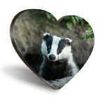 Heart Mdf Coasters   Badger Sett Wildlife Animal 15810