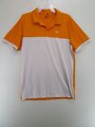 T-shirt de golf à manches courtes Nike femme S Dri Fit blanc orange