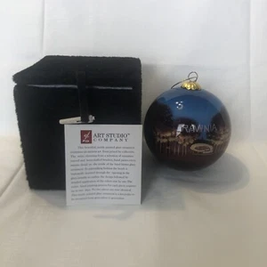 Art Studio Company Inside Hand painted Glass Round Ornament Ravinia Festival - Picture 1 of 5