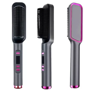 Electric Hair Straightener Brush Straight Quick Iron Hot Comb Negative ion NEW - Picture 1 of 24