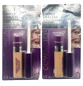 2 Pack COVERGIRL Simply Ageless Triple Action Concealer 320 Classic Ivory - Picture 1 of 2