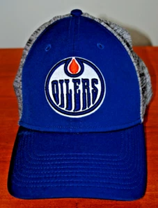 Oilers Fanatics Edmonton authentic cap Hockey Blue Orange Adult Unisex - Picture 1 of 4