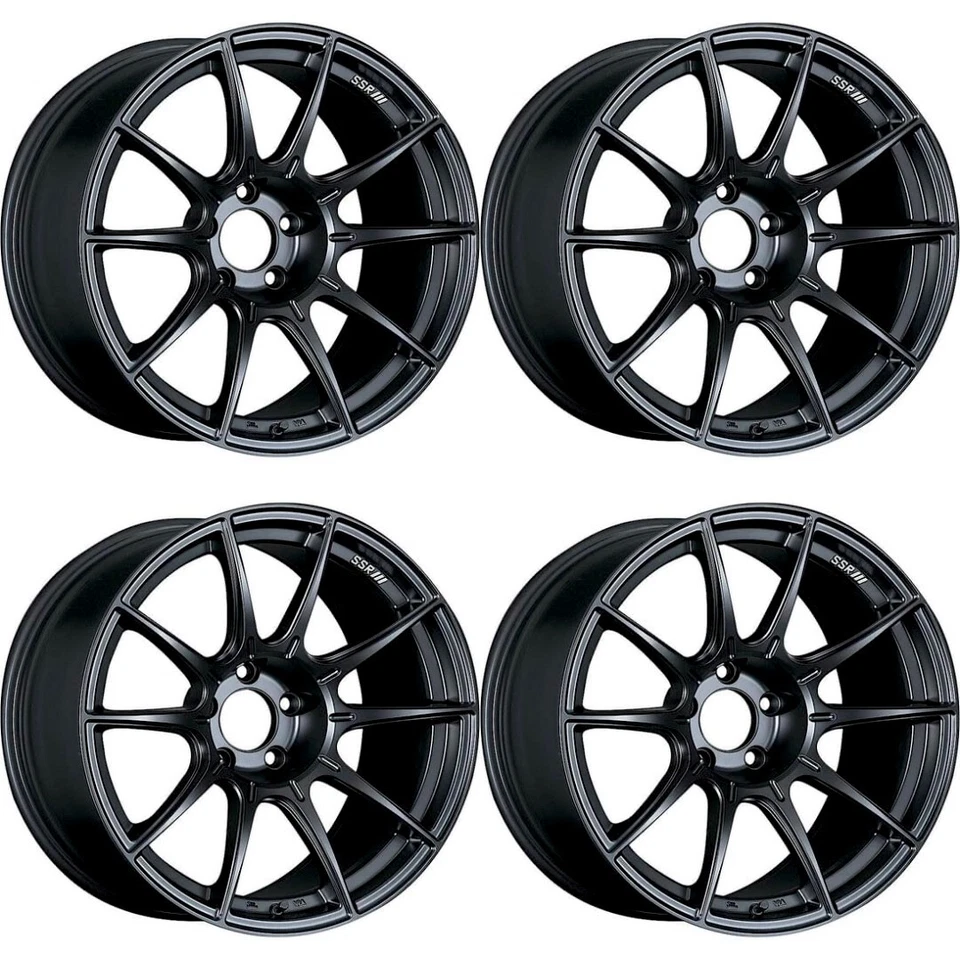 SET OF 4 - SSR GTX01 - 18x9.5 5x114.3 40mm Offset - Flat Black - Image 1 of 1