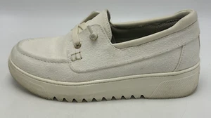 Dr. Scholls Women's Shoes 6 M Get On Board Slip-On Platform Boat White Comfort - Picture 1 of 9