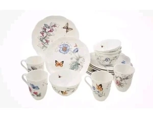 Lenox Schmetterlingswiese 16 Stk. Porzellan Geschirr Set Neu im Karton Service für 4 - Bild 1 von 6