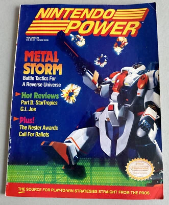 Nintendo Power Volume 22 March 1991 Metal Storm Vintage Collectible W/poster - Image 1 of 3