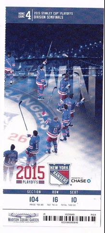 2015 NEW YORK RANGERS VS PITTSBURGH PENGUINS PLAYOFFS TICKET STUB GAME #7 Cover