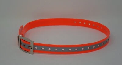 OMNIPET REPLACEMENT 3/4" STRAP FOR TRACKING COLLARS ORANGE REFLECT 28 INCH