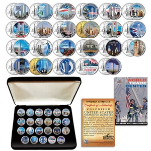 * COMPLETE SET * WTC 9/11 US MINT NEW YORK STATE Quarter 23-Coin Set with BOX - Picture 1 of 3