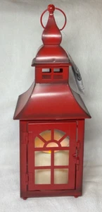 GERSON RED LANTERN LED CANDLE 4 X 12 INCHES AAA BATTERIES NWT - Picture 1 of 4