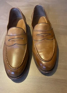 Ralph Lauren Herren Brüniert Braun Elegant Penny Halbschuhe Slipper 10 Hergestellt in den USA - Bild 1 von 9