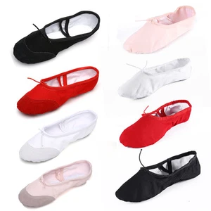 Zapatos de ballet de lona dividida para niños adultos talla 24-45 - Imagen 1 de 23