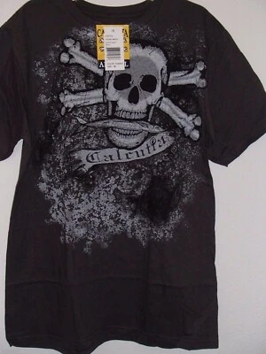 Camiseta Calcuta Para Hombres Kickback Calavera Moda Manga Corta, Humo, Talla Mediana Foto 1 de 2