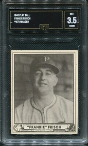 1940 Play Ball R335 #167 Frankie Frisch Pittsburgh Pirates - GMA 3.5 VG+ - Picture 1 of 2