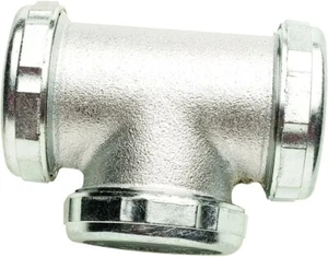 PLUMB PAK PP136 1-1/2- pulgadas latón tubo 3 vías camiseta con tuercas y arandelas - Imagen 1 de 1