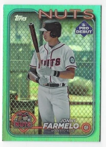 2024 Topps Pro Debut #PD67 Jonny Farmelo Aqua Foil Parallel #'d 41/75 - Imagen 1 de 2
