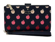 Kate Spade Staci Phone Wallet Wristlet Apple Printed Orchard Degrade Blue Multi
