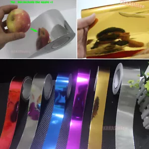 Smooth Mirror Chrome Vinyl Wrap Tape Sticker Car Phone House Strips Decor Decal - Picture 1 of 29