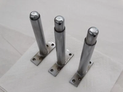 3 patas ajustables vintage de muebles/banco de acero cepillado de 8" Foto 1 de 4