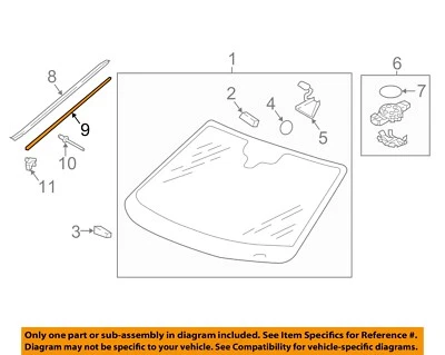 VW VOLKSWAGEN OEM 2018 Tiguan Windshield-Retainer Right 5NA854542 - Imagem 1 de 2