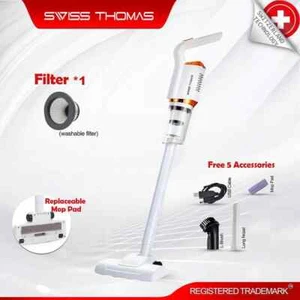 Cordless Vacuum Cleaner With Mop Pad Rechargeable House Car Vaccum Cleaner White - Picture 1 of 6