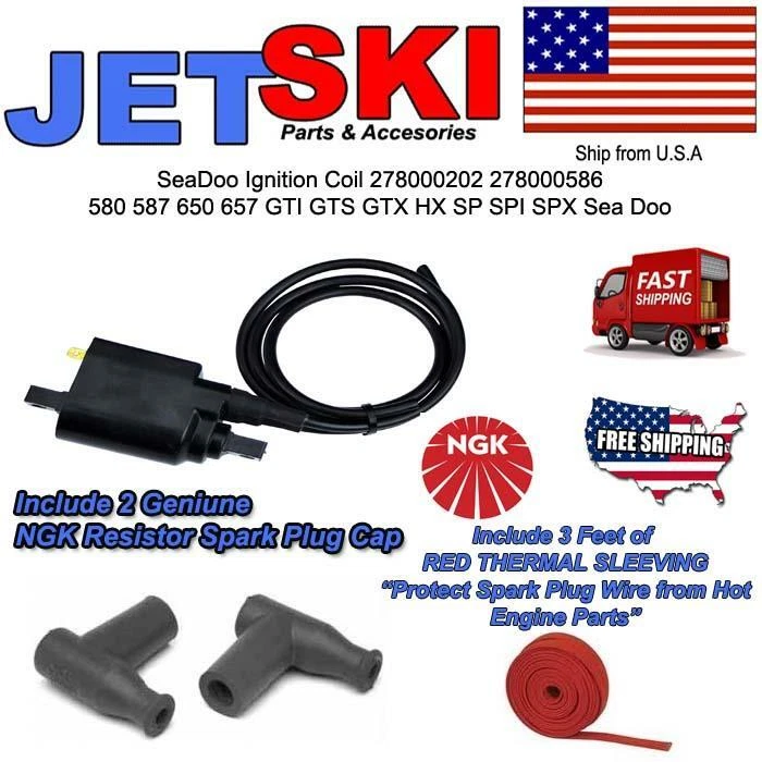 Bobina de ignição SeaDoo SP 1992, 1993, 1994, 1995, 1996, 1997 OEM# 278000202 - Imagem 1 de 1