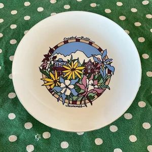 Plato de recuerdo Colorado "Crested Butte - Summer" de Lisa Rdgley 1991 - Imagen 1 de 9