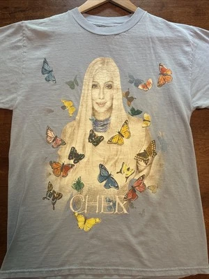 Cher Farewell Tour Butterfly Concert Blue T-Shirt Medium 2002 AAA - see pics - Image 1 of 4