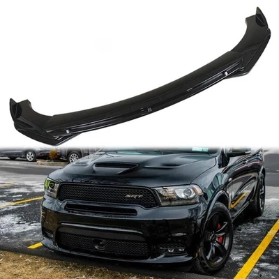 Kit de carrocería divisor de labios parachoques delantero negro brillante alerón para Dodge Durango SRT GT Foto 1 de 4
