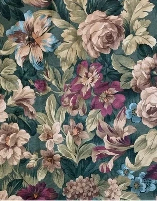 Ralph Lauren EDGEFIELD FLORAL 100% Cotton Sateen Designer Fabric Remnants *NEW* - Image 1 of 2