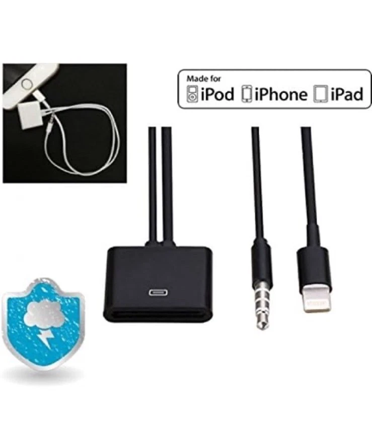 8Pin 3.5mm to 30P Dock Converter Adapter Charger Cable For iPhone 5 6 iPad iPod - Image 1 of 3